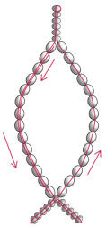 Diagram of seed bead pattern